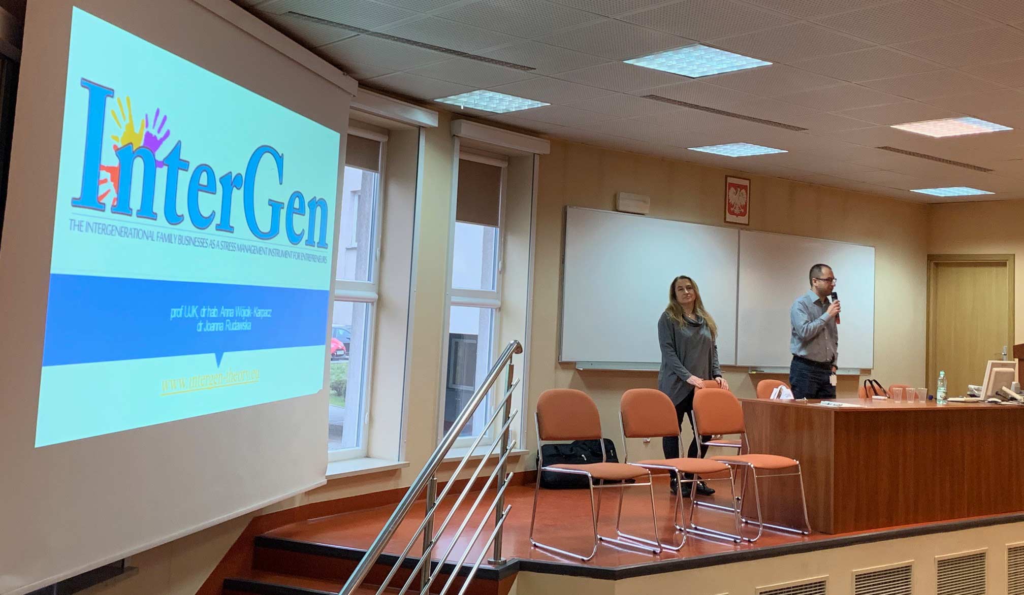 a seminar for students presenting the first INTERGEN project results was organized at the Jan Kochanowski University in Kielce, Poland